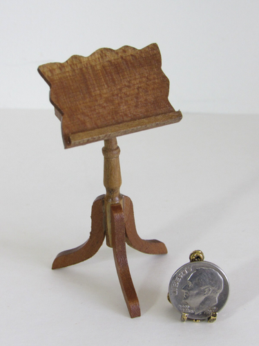 Vintage Miniature Wood MUSIC STAND 1:12 Dollhouse Music Room