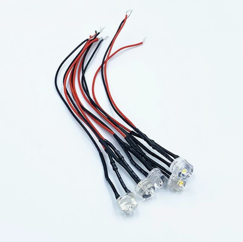 Light Signalling Devices 8MM Straw Hat 0.5W Wired Bead Ultra Bright LED Device Power Signal 3V ...