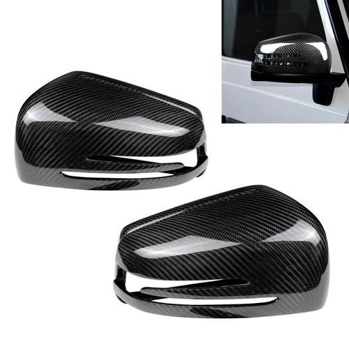 1 Pair Carbon Fiber Side Rear Mirror Cover For Mercedes W204 W212 W117 C E Class