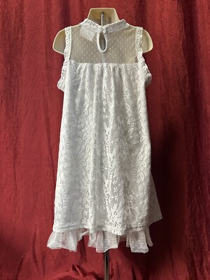 beautees lace dress Beautees Lace Dress in White Girls Size 7