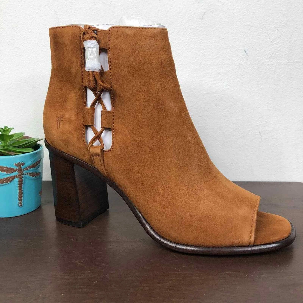 Frye open toe clearance booties