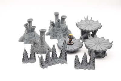 Konvolut 3D-gedruckter Alien Hive Bio Terrain für 28 mm Miniatur Wargames