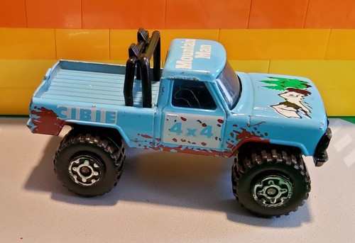 1981 Matchbox Mini Pick Up 4x4 Mountain Man Blue - Picture 1 of 4