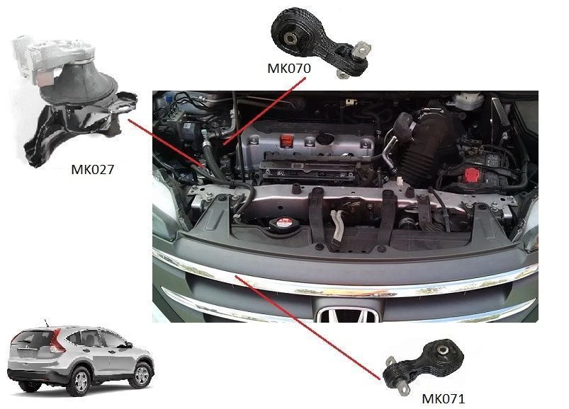 For 2012-2014 Honda CR-V Right Engine Motor Mount 50820T0TH01 50820T0AA01 MK027 - Image 2 of 3