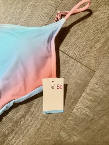 SO One-Piece Swimsuit Youth Girls Size L Large (11-13) Pink Purple Blue NWT - Picture 3 of 6