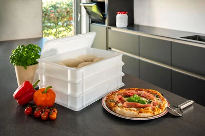 Pizzaballenbox 40x30cm Gusto, Pizzabox Teigwanne für Pizzateig, Gärbox 400x300mm