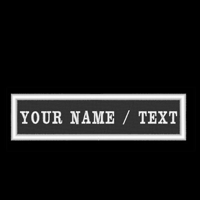 Individuell Personalisiert Namensschild Text Patch - Besticktes Stoffabzeichen Einzeilig.