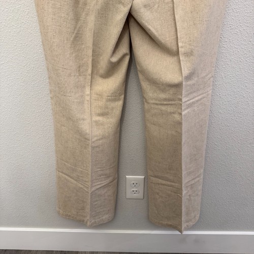 Moda International Carmen Fit Wide Leg Linen Pants Women's 10 (32x33) Beige - Picture 7 of 17