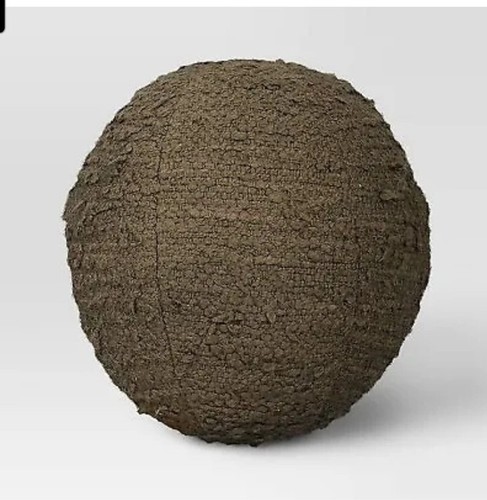 Almohada Boucle Esfera Verde - Umbral 11 Pulgadas Almohada Redonda ¡Nueva! (2) - Imagen 4 de 4