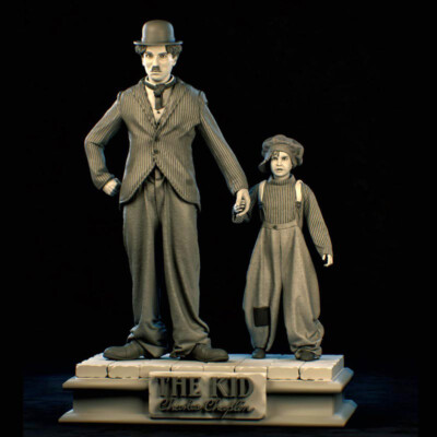 Charlie Chaplin 3D Printing Garage Kit Figure Model Kit Unpainted