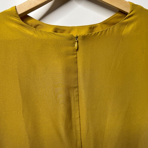 Cameo Dear Doctor Dress Women Medium Yellow Sleeveless Flare Zip Up Polyester - Picture 10 of 20