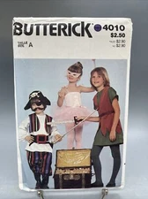 Butterick Sewing Pattern 4010 Children’s Size A 