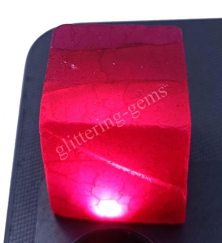 158.45 Ct Natural Red Ruby Cube Rough Dyed Certified IGL Loose Gemstone 5MSV - Picture 4 of 8