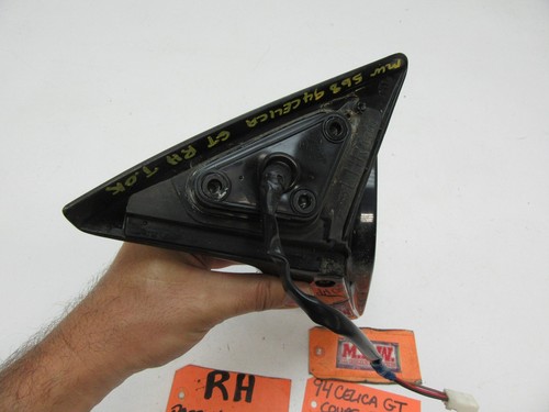 DOOR MIRROR GLASS BLACK POWER REAR VIEW PASSENGER SIDE RIGHT for 94-99 CELICA GT - Picture 7 of 11