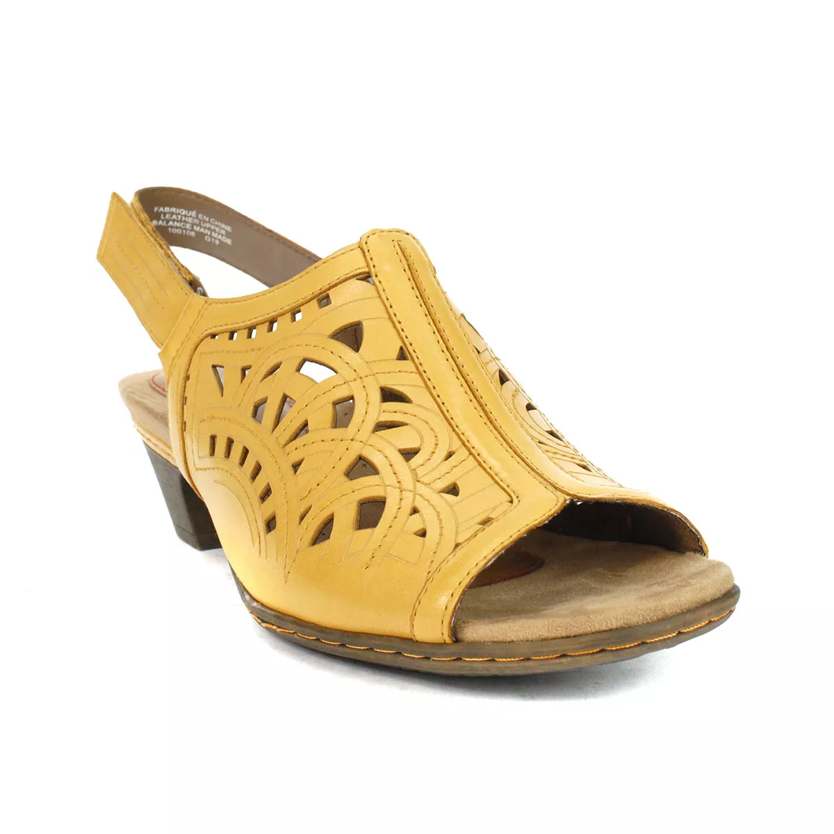 Rockport Cobb Hill Women s Abbott Hi Vamp Yellow Leather Sling