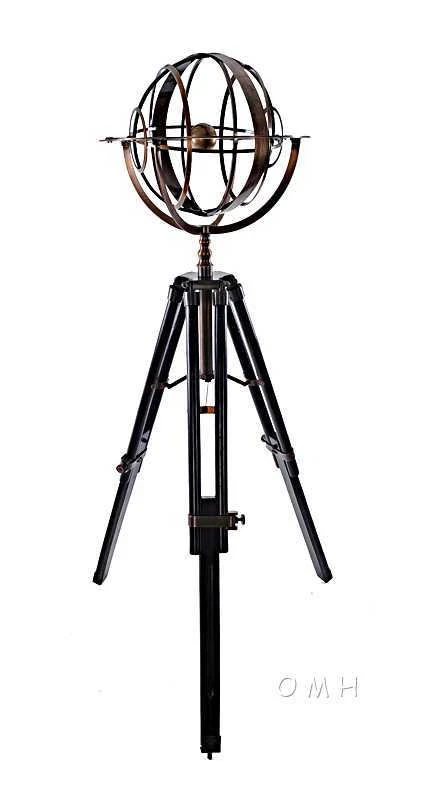 Armilar de latón con soporte de madera - Reproducción de museo Foto 4 de 4