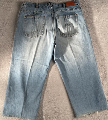 #ad Vintage Jeans Blue Baggy Straight Wide Leg Hip Hop Skate Y2K Sean John 40x26 $19.95