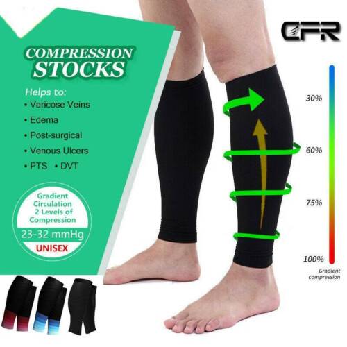 Compression Socks Knee High Support Stockings Leg Thigh Sleeve For Men Women OBS - Picture 5 of 15
