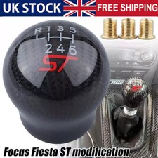 Fits For Ford Fiesta ST Focus ST Carbon Fibre Gear Knob 6-Speed Gear Shift Knob