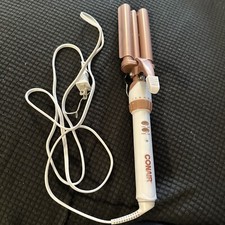 Conair Double Ceramic 3 Barrel Hair Waver Beach White Rose Curling Iron