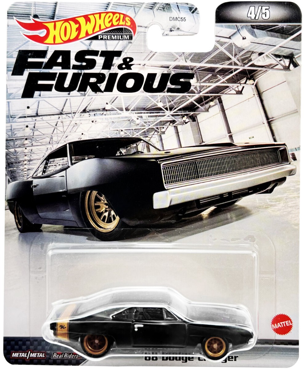 ミニカー Hot Wheels '68 Dodge Charger 1:18 1968 DODGE CHARGER MATT BLACK 