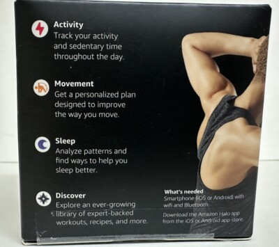 Amazon Halo View Fitness Tracker (Active Black) Sport Band size S/M