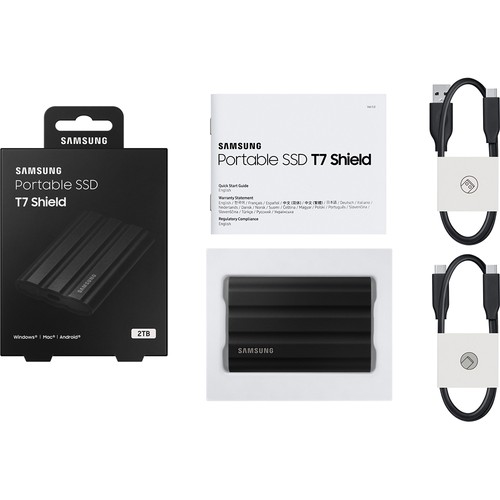Samsung T7 Shield Portable Solid State Drive 2TB (MU-PE2T0S/AM) 2022 - Black - O - Afbeelding 5 van 9