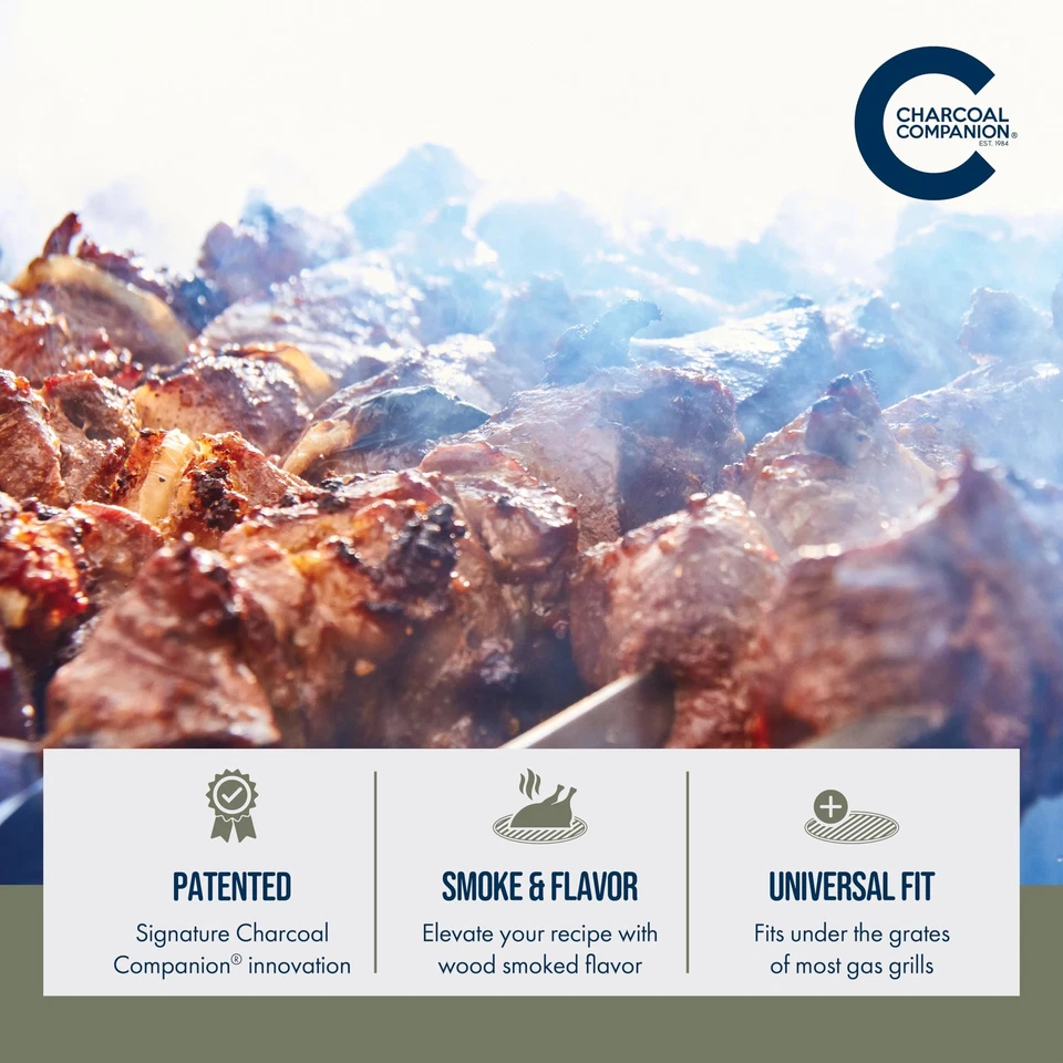 Caja ahumadora de acero inoxidable de alta resistencia en forma de V Charcoal Companion para  Foto 4 de 4