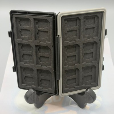 JJC (12) SD + Micro SD Card Water Resistant Holder Storage Memory Card Case