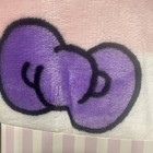 New Hello Kitty Pink & Purple Bow Striped Reversible Coco Plush Throw Blanket — photo 6