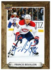 2024-25 Engrained Icons Beehive Portrait Signatures FRANCIS BOUILLON #BH-FB Auto