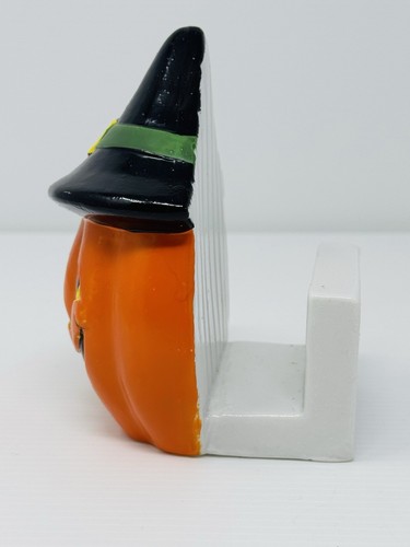 Vintage 1980s Ceramic Halloween Jack O Lantern Pumpkin Napkin Holder - Picture 2 of 5