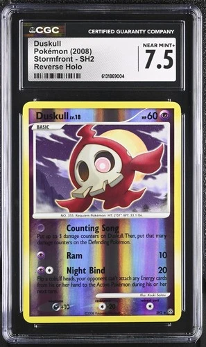 CGC 7.5 NEAR MINT+ Duskull SH2 Stormfront Reverse Holo Pokemon Card
