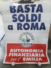 MANIFESTO LEGA NORD - BASTA SOLDI A ROMA - 70 X 100 Cm