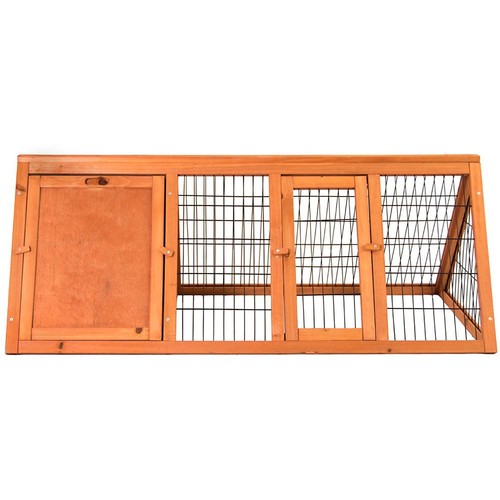 Holzauslauf Dreieck Haustierstall Meerschweinchen Kaninchen Outdoor Garten großes Gehege - Bild 2 von 6
