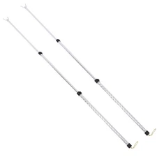 2 Pcs Telescopic Clothes Drying Rod Hook Pole Closet for Clothesline