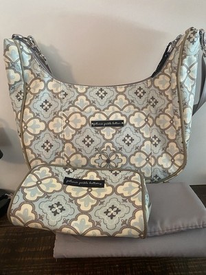 PETUNIA PICKLE BOTTOM Touring Tote Classically Crete Diaper Bag Pad Small Bag