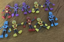Art creativity bendable robot figures set up 10 flexible robots