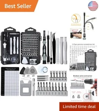Ergonomic 138-Piece Screwdriver Tool Kit for Electronics Repair & DIY Projects