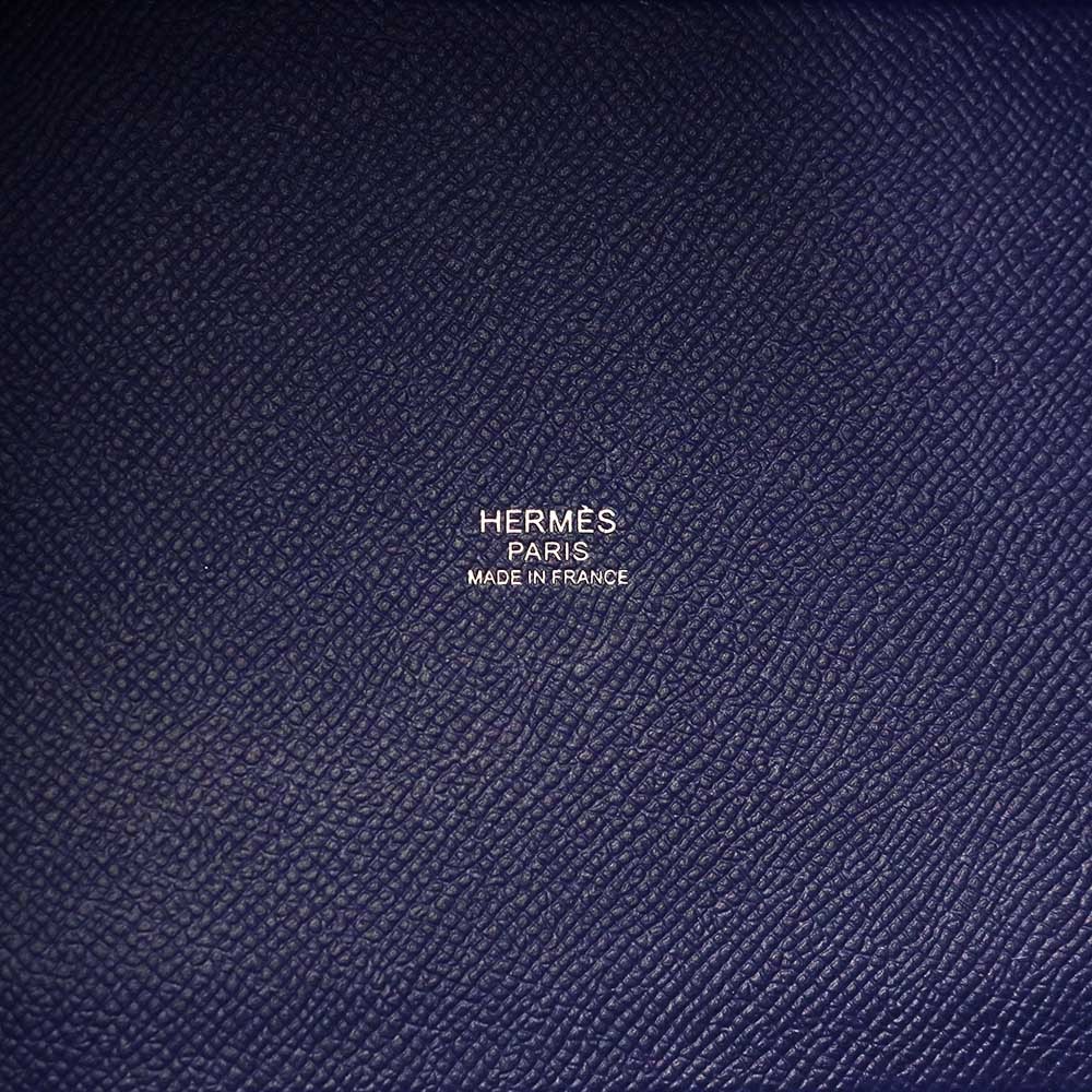 HERMES Picotin Lock Trace 18 Pm Handbag Epsom calfskin, Blueencre & Brick & Noir image 9