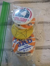 Vintage KXOA Old Sacramento California Radio Station July 3rd Pin Pinback Button