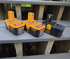 Ryobi ONE 18V Lithium-Ion Li-Ion Power Tool Battery Lot Used Sat In Garage