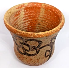 Small 4 Inch Pottery Vase Stoneware Clay Glazed Earth Tones Handmade Studio Art