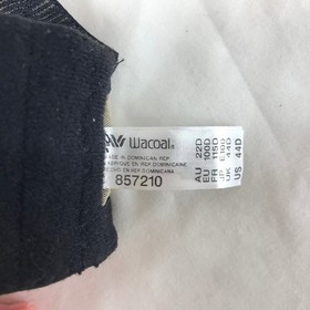 Wacoal Slimline Minimizer Bra 857210 Black Lace Underwire 44D New With Tags