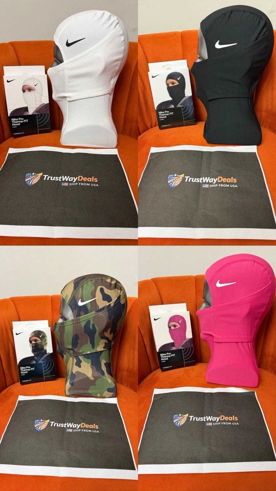 Nike Pro Therma-Fit Hyperwarm Hood Ski Masks Many Variations