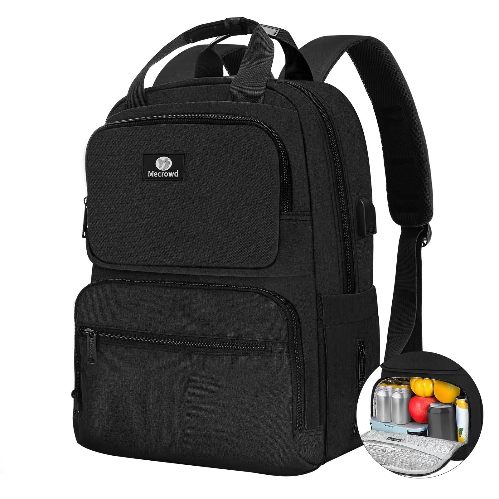 Insulated Lunch Backpack for Women & Men with 15.6-inch Laptop Compartment
