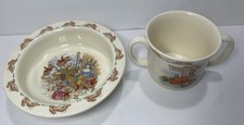4pc Bunnykins Royal Doulton 2 Bowls Plate Cup 1936