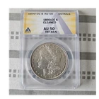 1890-CC Morgan Silver Dollar Carson City ANACS AU50 Details Cleaned $1