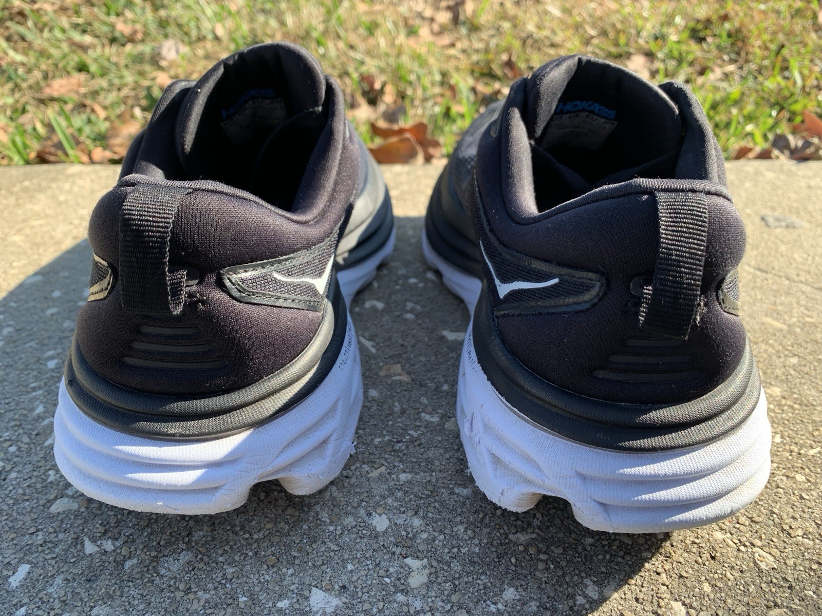 Size 8.5 B Hoka One One Bondi 8 Shoes Women's Black White Road Running Sneakers thumbnail 8