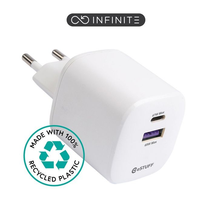 eSTUFF ES637065-BULK INFINITE USB-C Charger EU PD